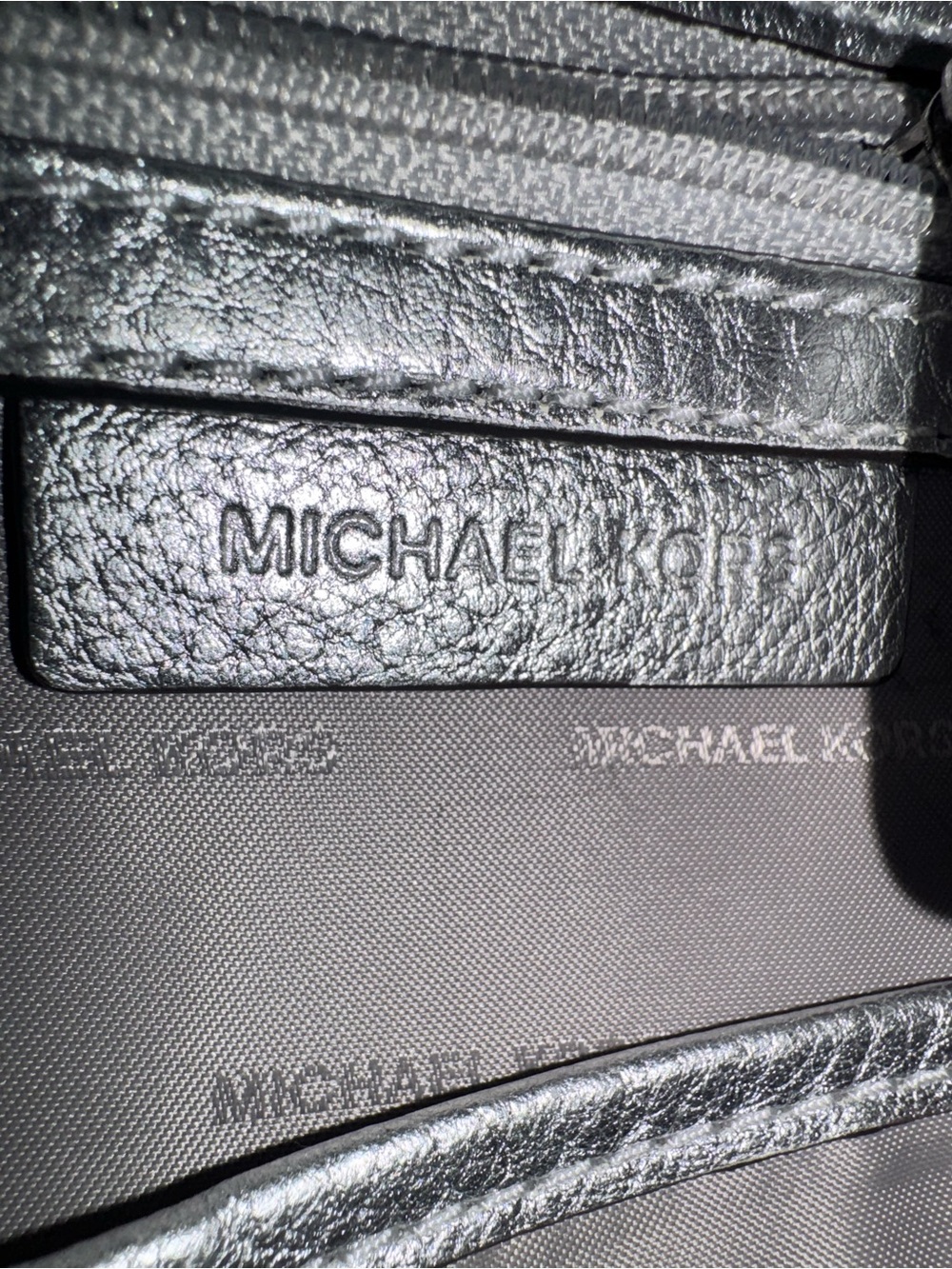 Michael Kors Silver Convertible Mini Backpack Crossbody - Picture 5 of 5